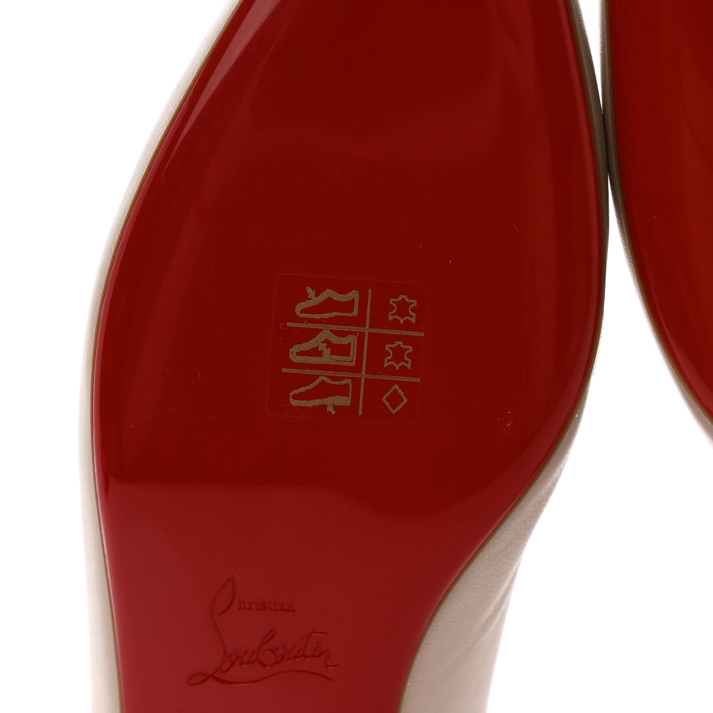 Calfskin Conclusive Spike Ankle Strap Ballerina Flats 39.5 Leche