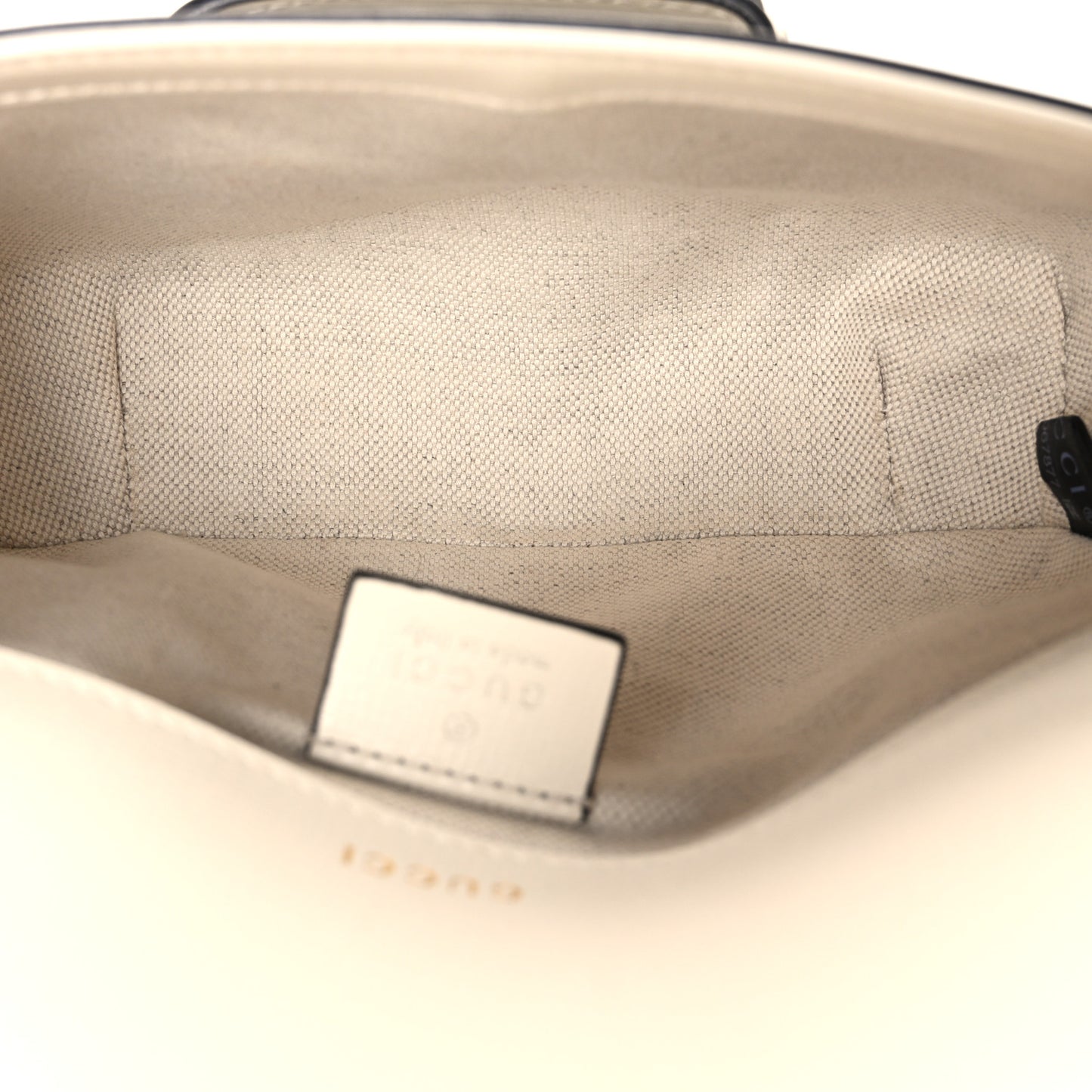 GG Supreme Monogram Web Mini Horsebit 1955 Shoulder Bag Beige Mystic White