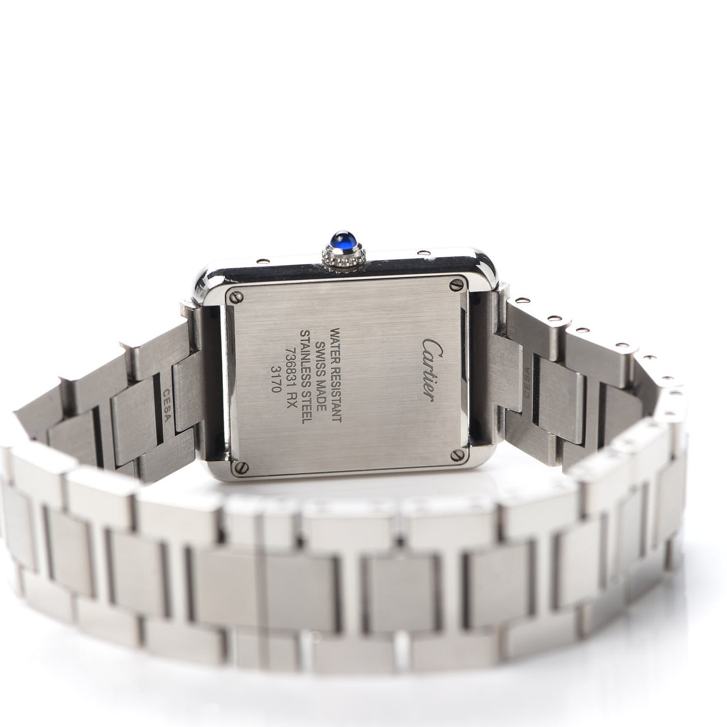 Stainless Steel 24mm Tank Solo Quartz Watch