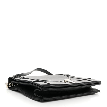 Christian Dior Grained Calfskin Large Diorama Flap Bag Black 4 of 10