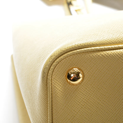 Prada Saffiano Cuir Medium Double Bag Polline 14 of 15