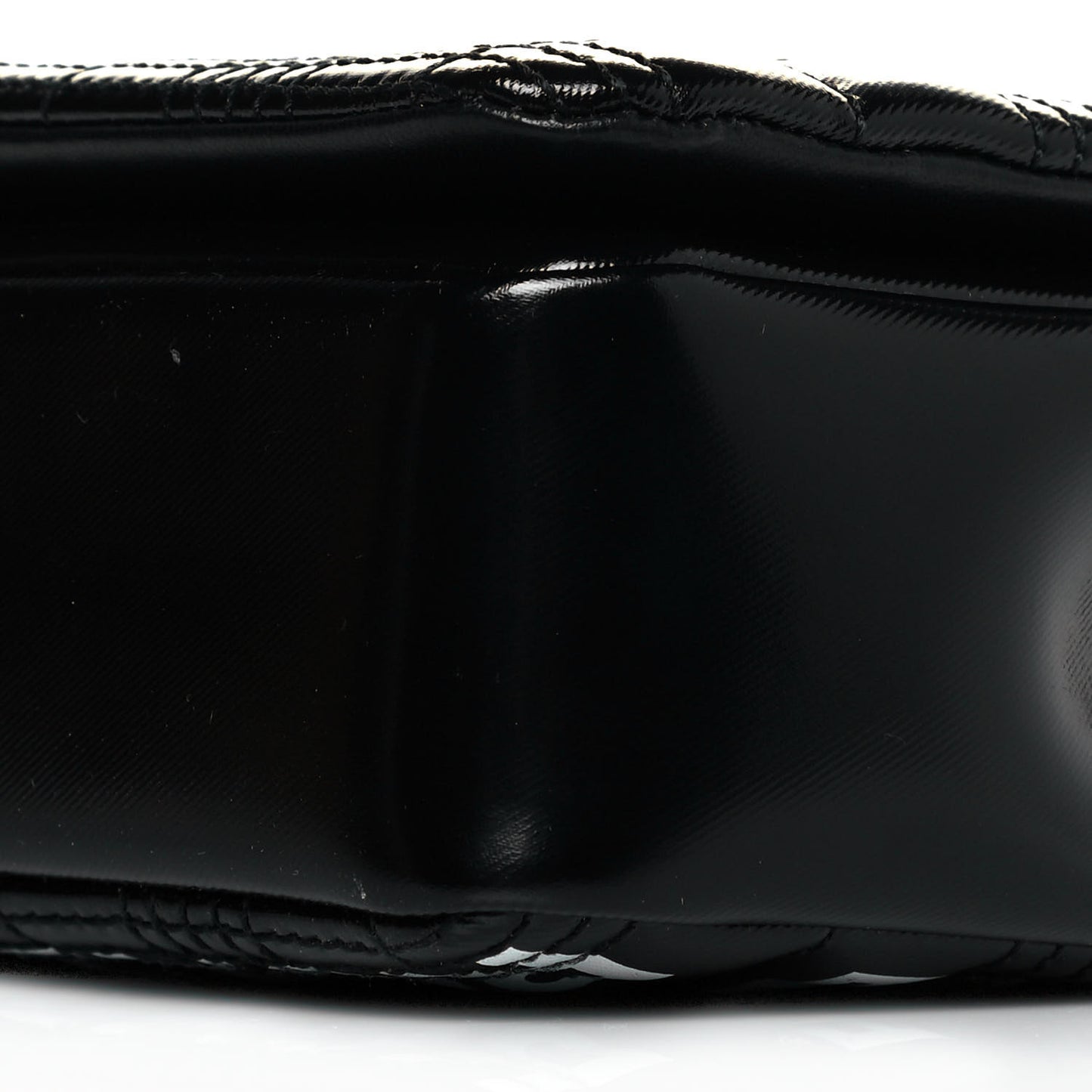 Patent Quilted Horseferry Print Small Lola Bag Black