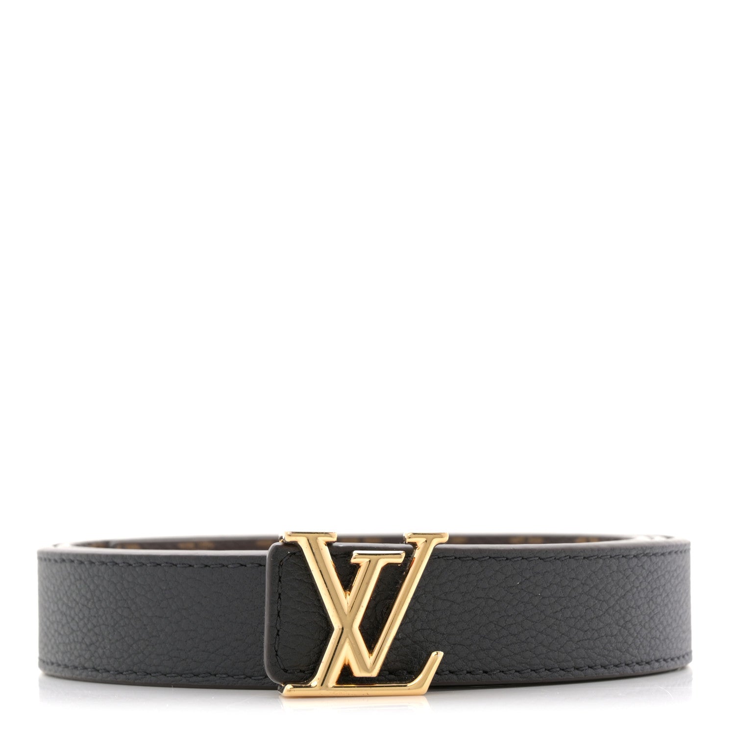 Louis Vuitton Calfskin Monogram 25mm LV Iconic Reversible Belt 90 36 Black 1 of 7