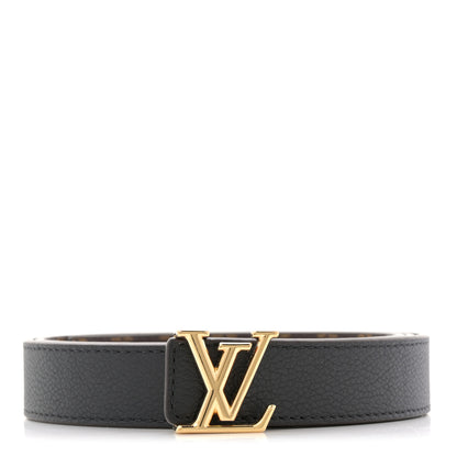 Louis Vuitton Calfskin Monogram 25mm LV Iconic Reversible Belt 90 36 Black 1 of 7