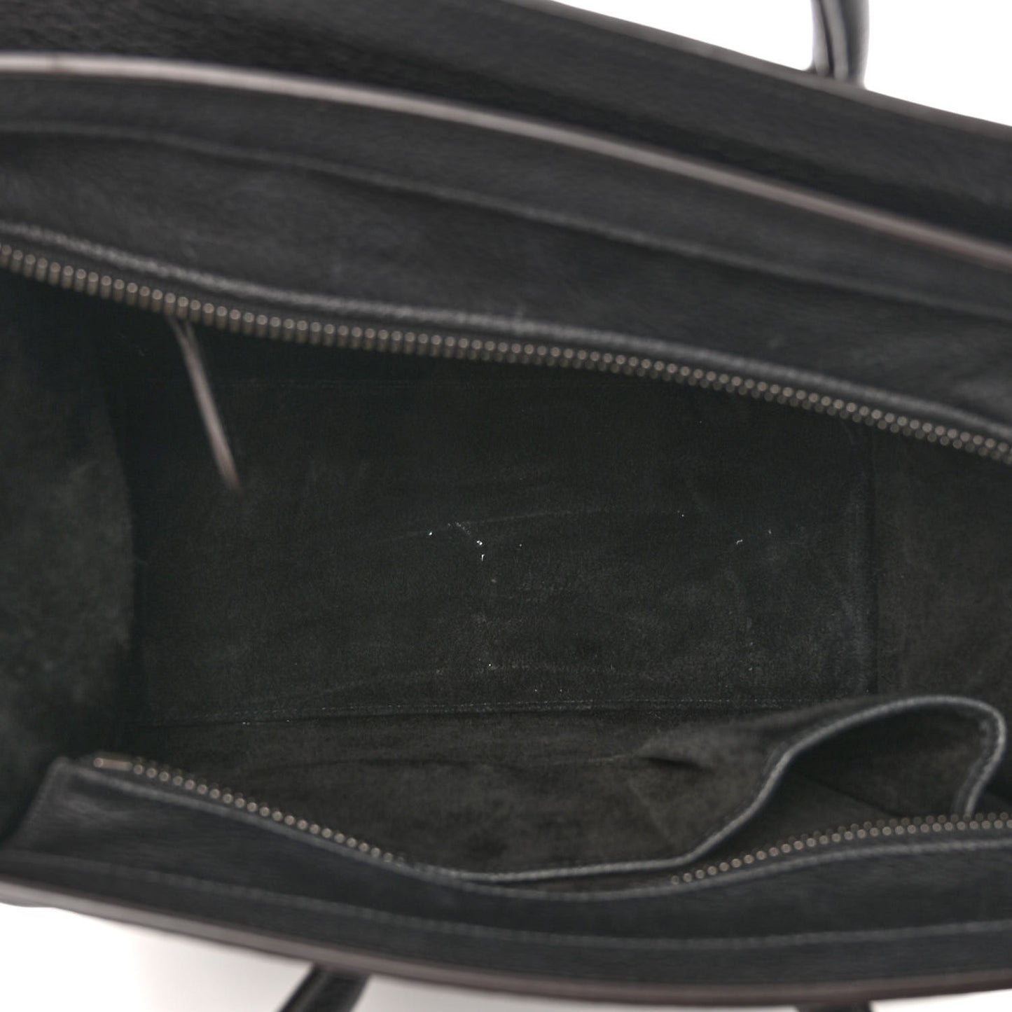 Drummed Calfskin Micro Luggage Black