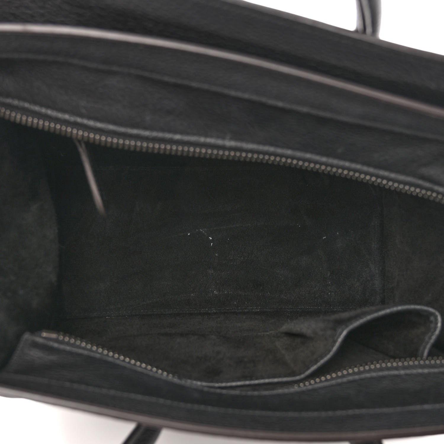 Celine Drummed Calfskin Micro Luggage Black 5 of 9