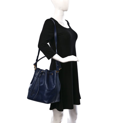 Saint Laurent Calfskin Large Emmanuelle Bucket Bag New Marine 3 of 10