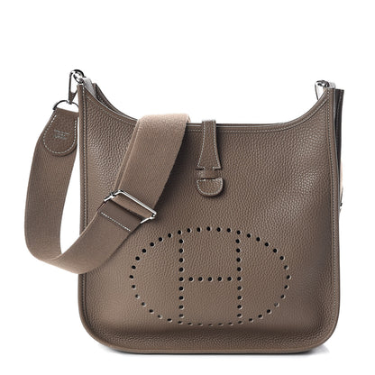 Hermes Taurillon Clemence Evelyne III PM Etoupe 1 of 10