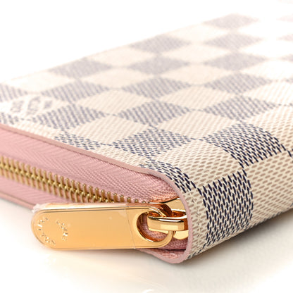 Louis Vuitton Damier Azur Zippy Wallet Rose Ballerine 8 of 10