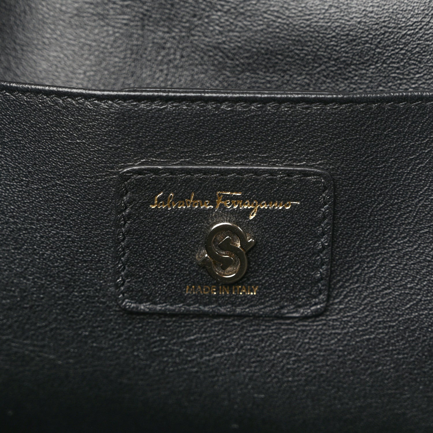 Salvatore Ferragamo Denim Quilted Gancini Tote Blue 6 of 10