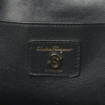 Salvatore Ferragamo Denim Quilted Gancini Tote Blue 6 of 10