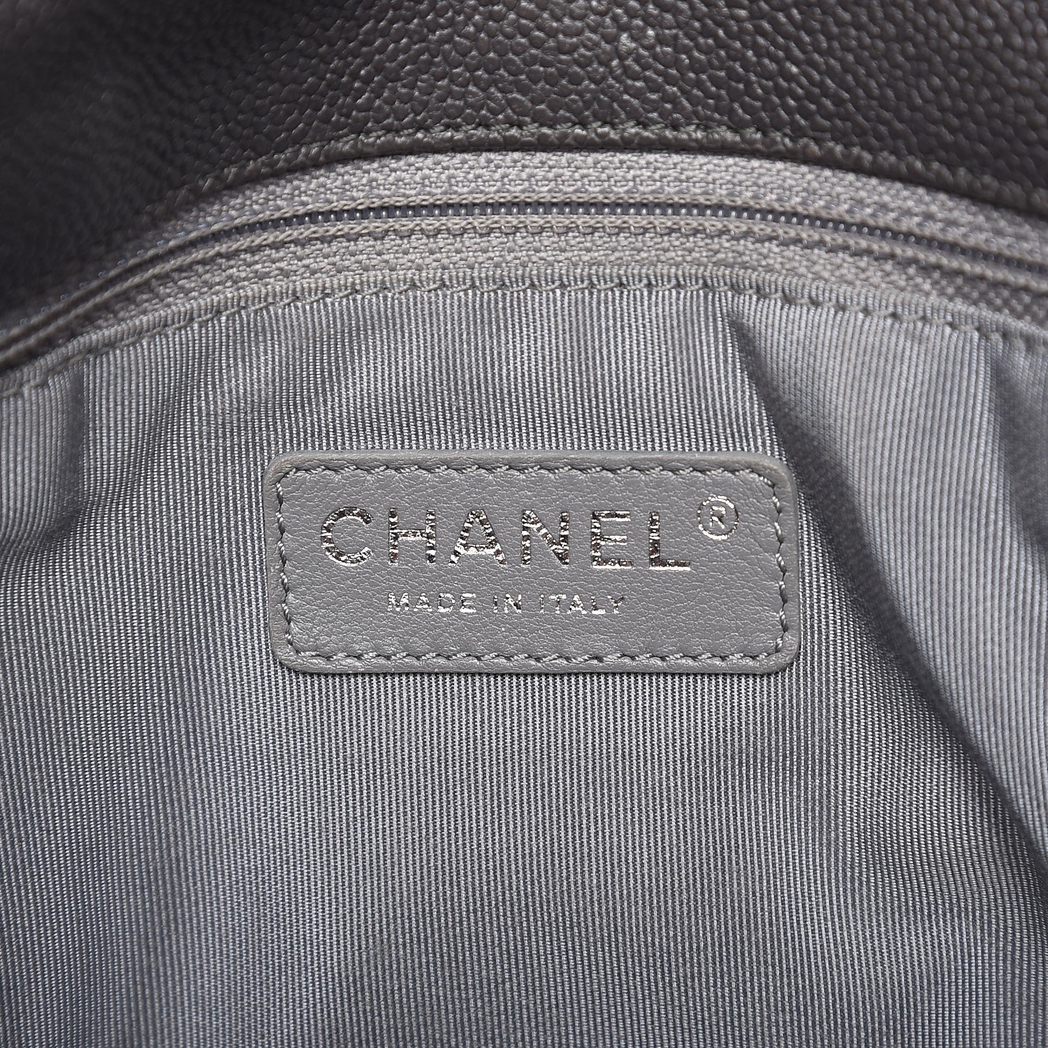Chanel Caviar Quilted Large French Riviera Flap Dark Grey 6 of 12