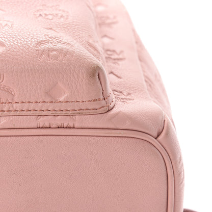 MCM Calfskin Ottomar Monogram Small Backpack Pink 9 of 15