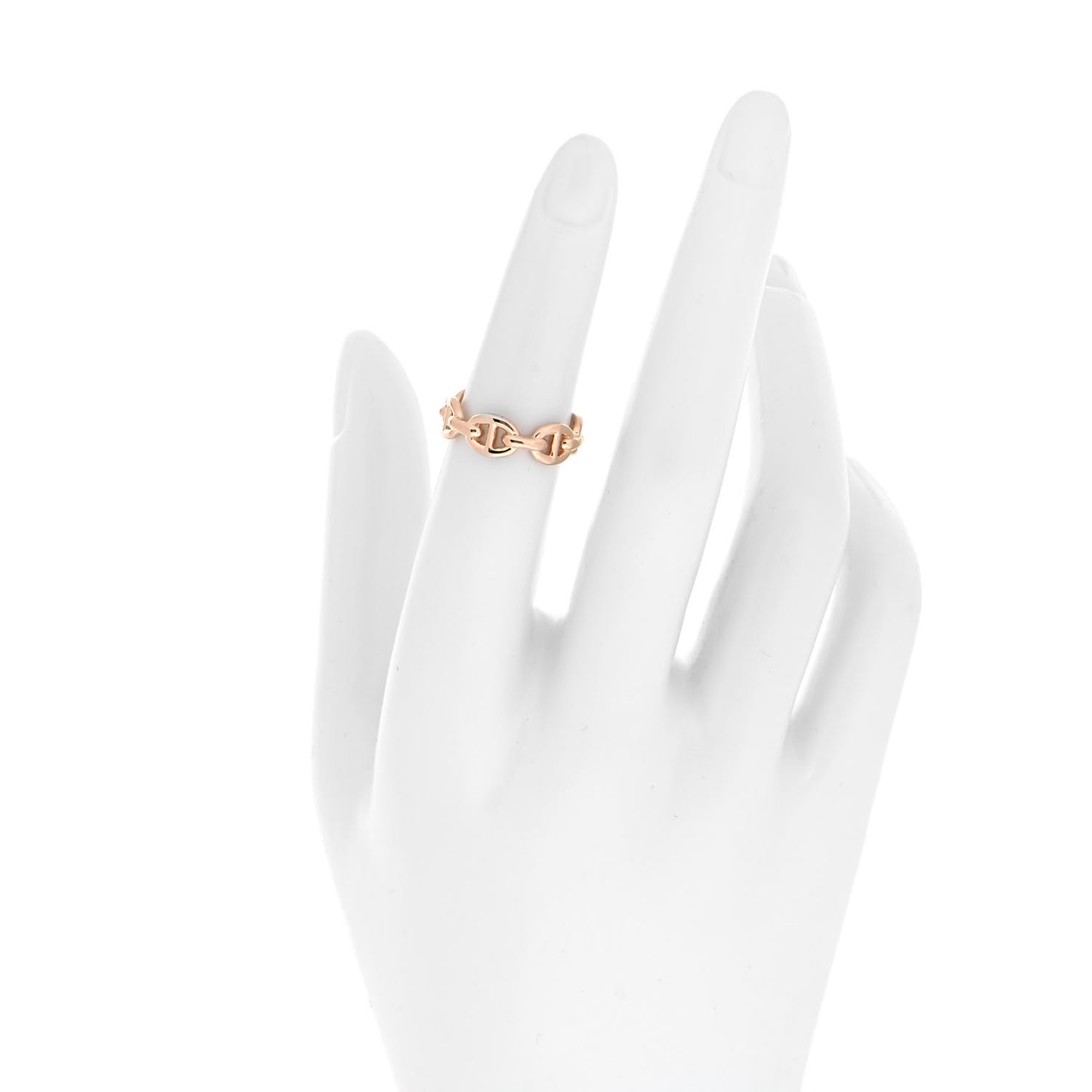 18K Rose Gold PM Chaine D'Ancre Enchainee Ring 50 5.25