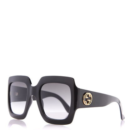 Gucci Acetate Square Frame Sunglasses GG0053S Black 1 of 8