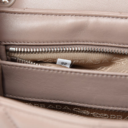 Prada Nappa Triangle Stitched Large Spectrum Bag Cipria 10 of 11