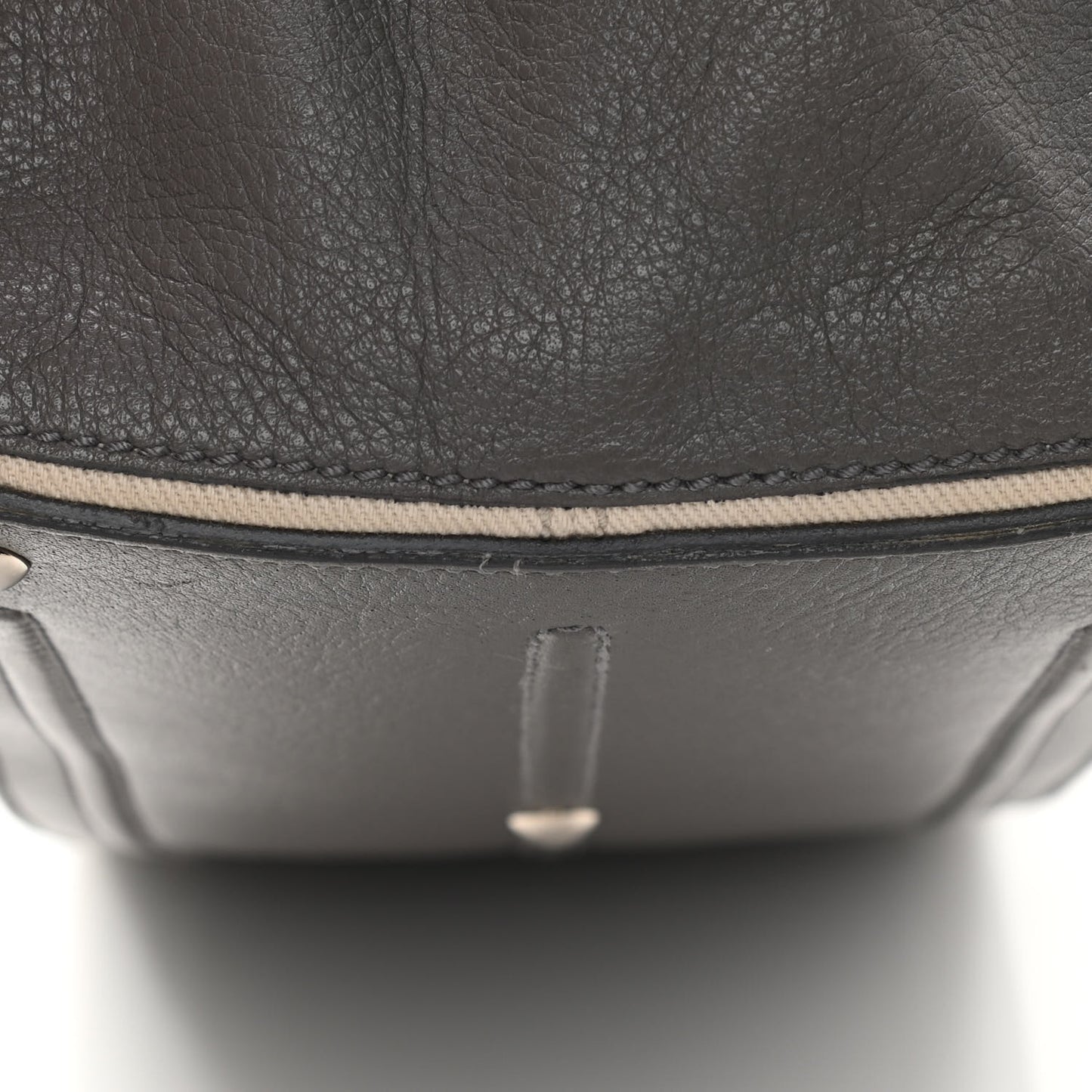 Calfskin Canvas Large Muse Two Grey