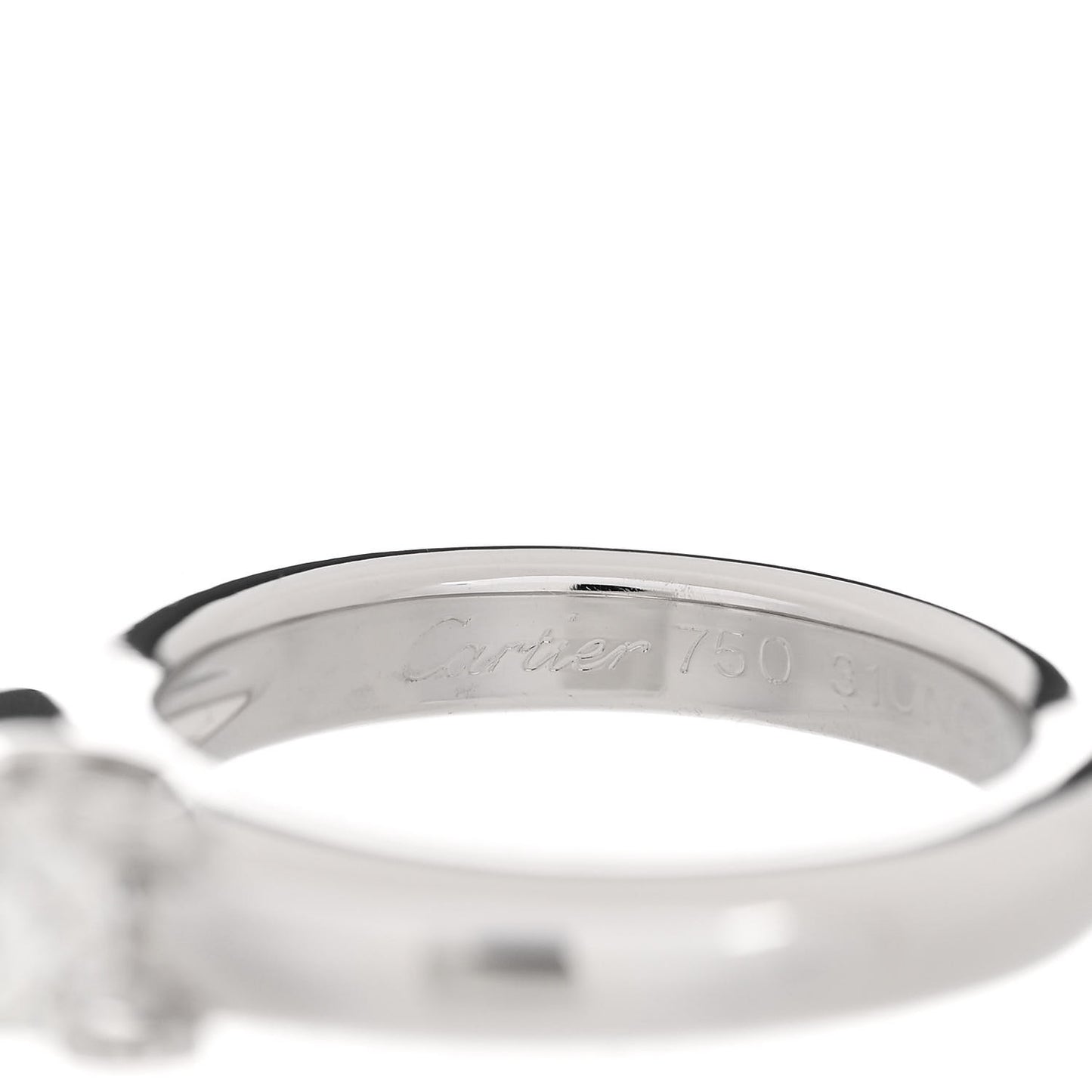 18K White Gold Diamond .33ct Louis Cartier Engagement Ring 47 4