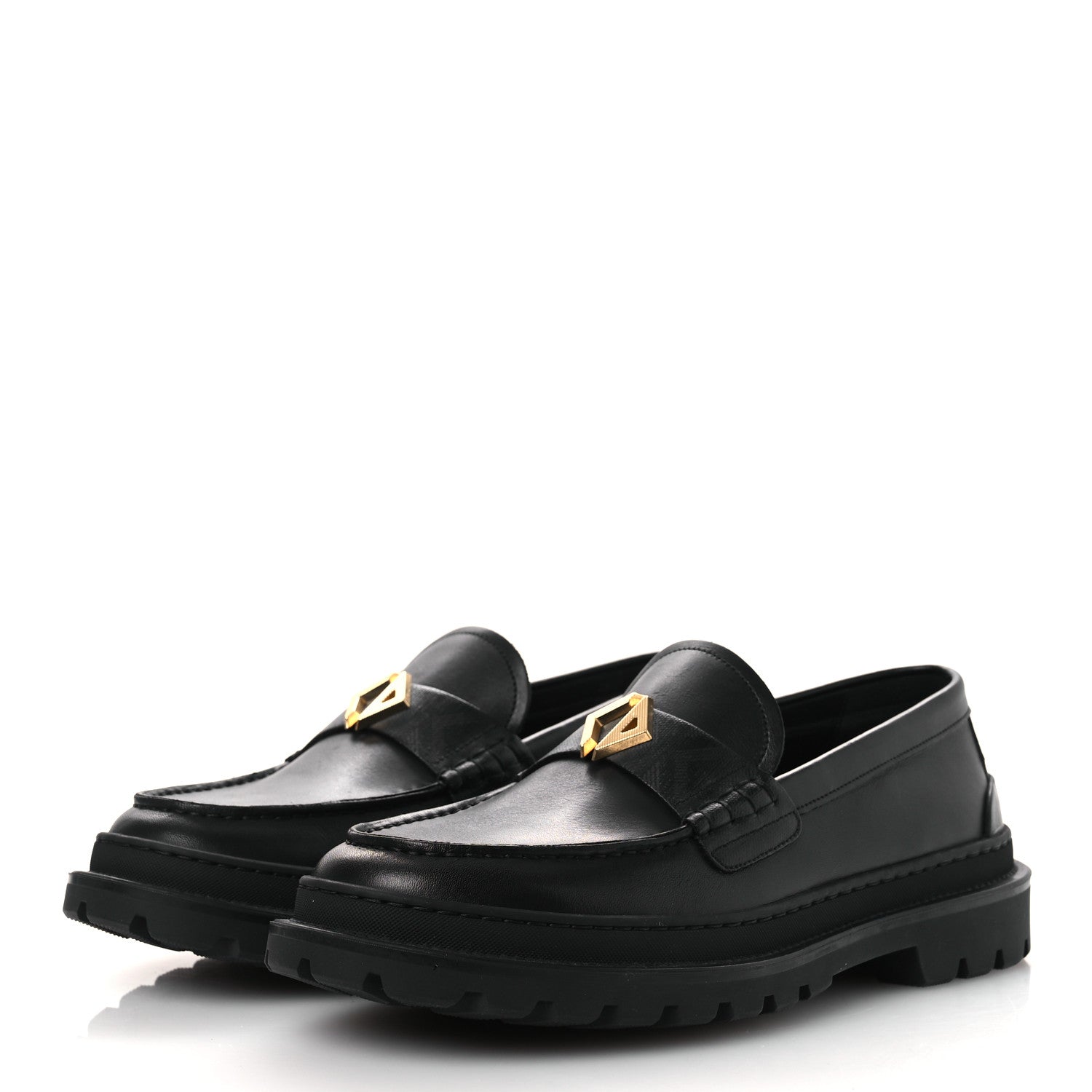 Christian Dior Calfskin CD Diamond Loafers 42 Black 4 of 11