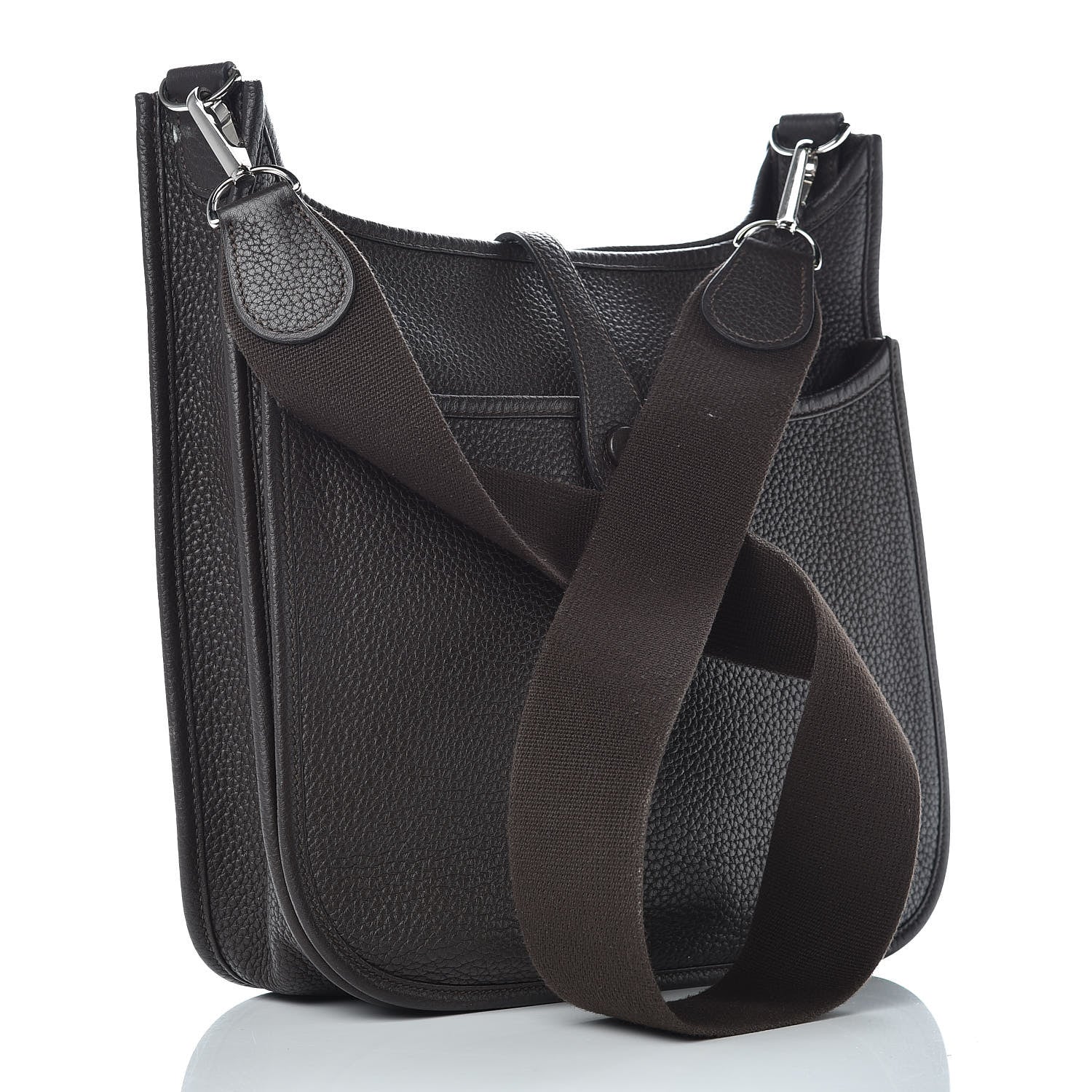Hermes Taurillon Clemence Evelyne II PM Chocolate 3 of 12