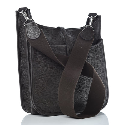 Hermes Taurillon Clemence Evelyne II PM Chocolate 3 of 12
