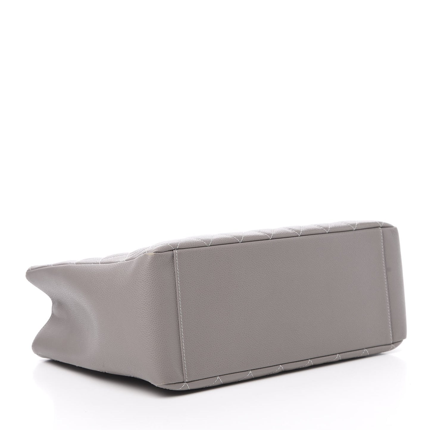 Caviar Quilted Grand Shopping Tote GST Light Grey