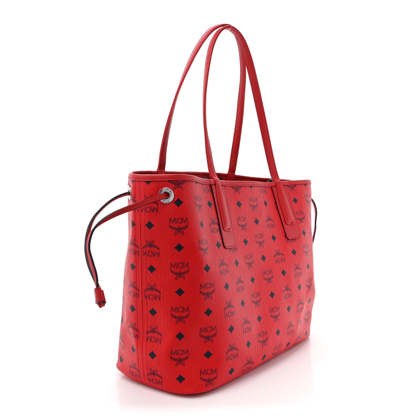 Visetos Medium Liz Reversible Shopper Tote Candy Red