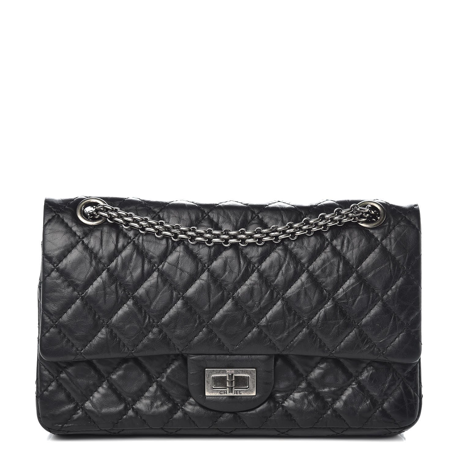 Chanel Aged Calfskin Quilted 2.55 Reissue 225 Flap Black 1 of 9