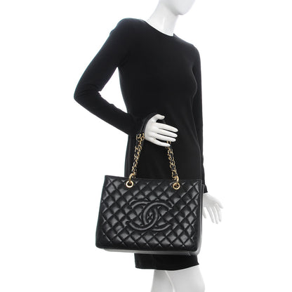 Chanel Caviar Quilted Grand Shopping Tote GST Black 2 of 9