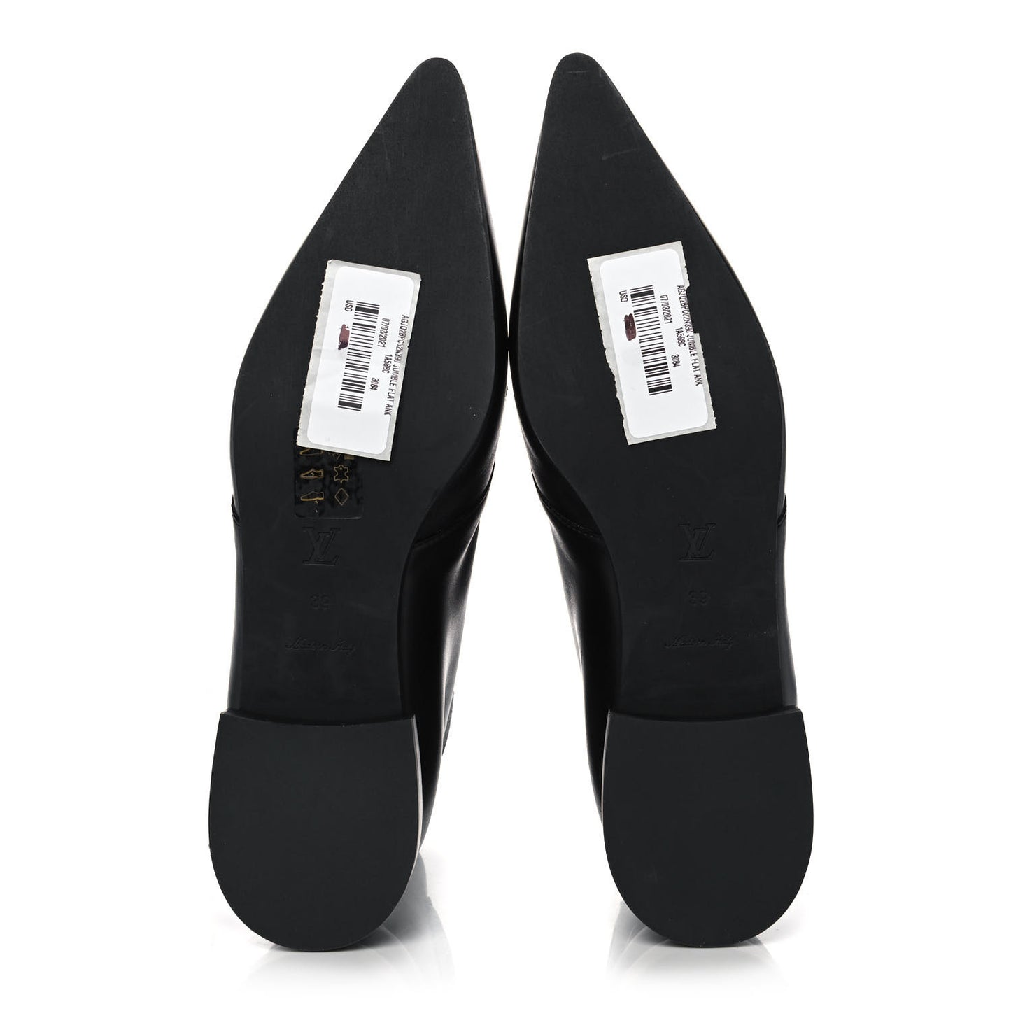 Monogram Jumble Flat Ankle Boots 39 Black