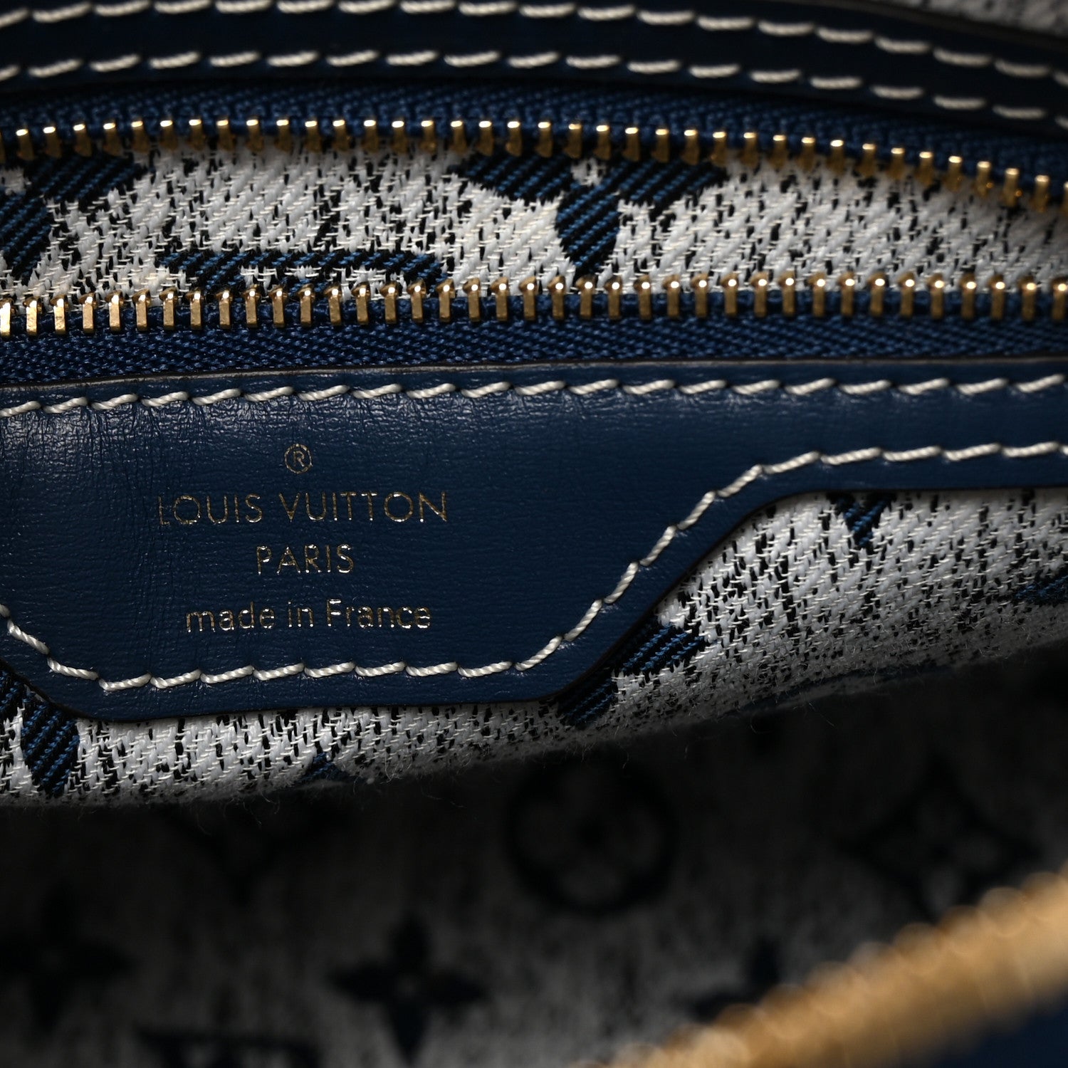 Louis Vuitton Monogram Jacquard Denim Speedy Bandouliere 25 Bleu 6 of 9