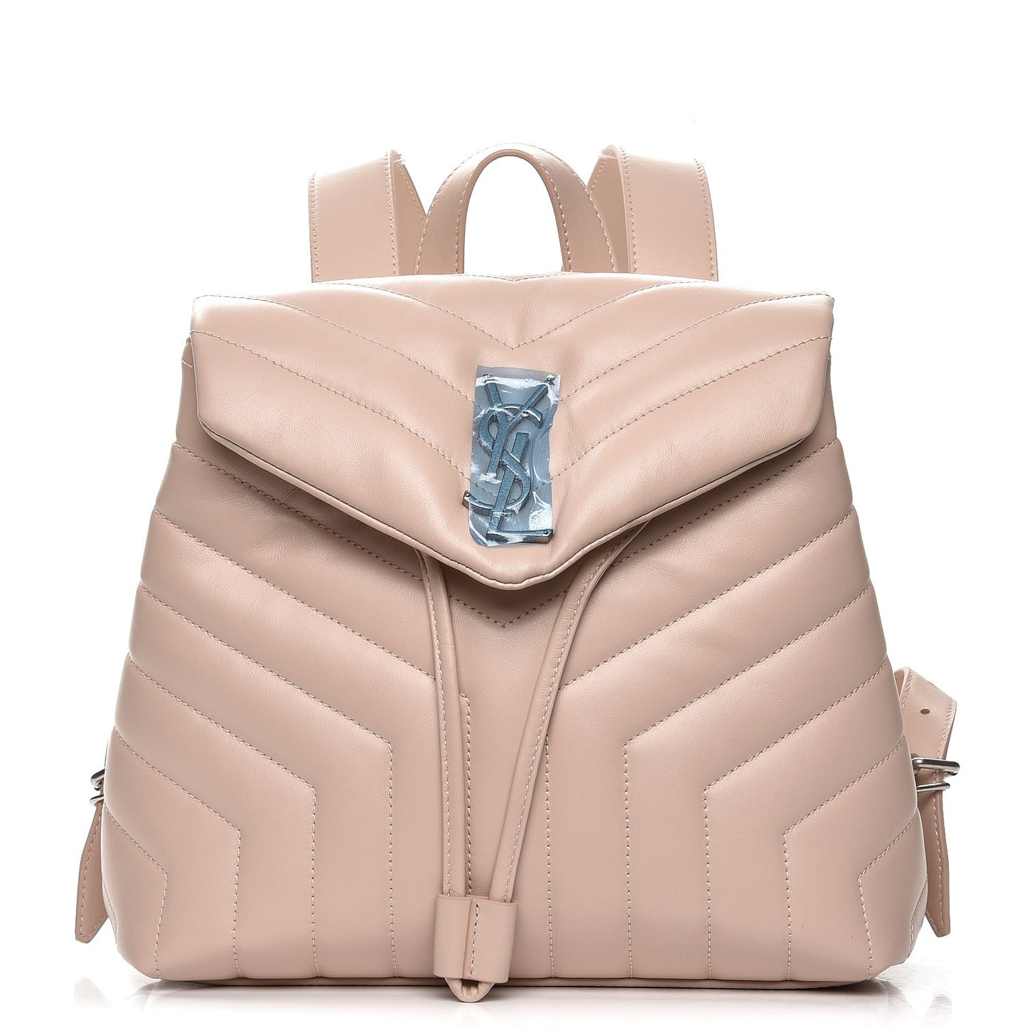 Calfskin Y Quilted Monogram Small Loulou Backpack Marble Pink