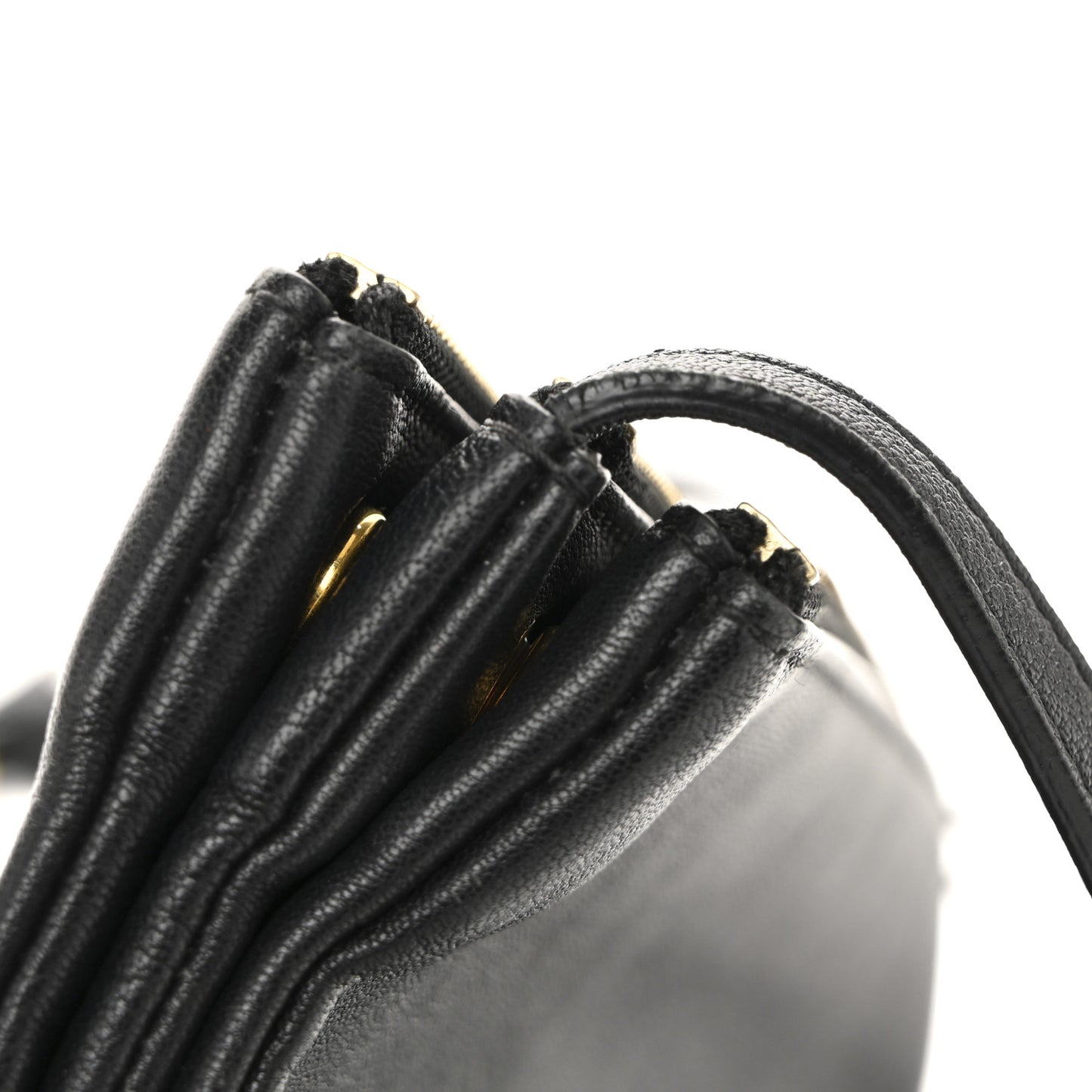Lambskin Large Trio Crossbody Bag Black