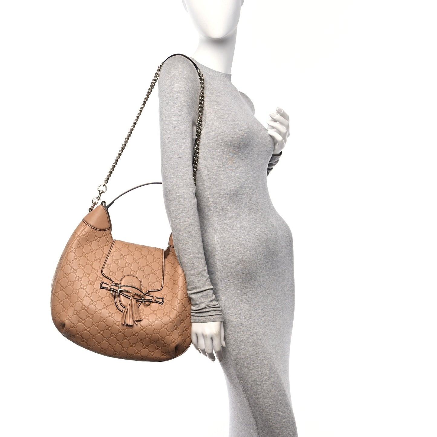 Soft Guccissima Medium Emily Hobo Camelia