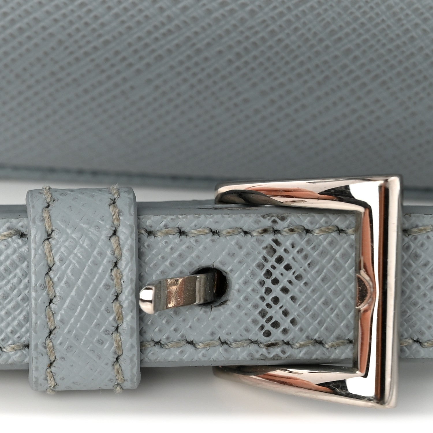 Prada Saffiano Lux Sound Top Handle Light Blue 16 of 17