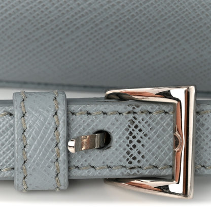 Prada Saffiano Lux Sound Top Handle Light Blue 16 of 17