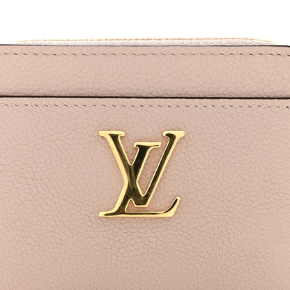 Louis Vuitton Calfskin Lockme Zippy Coin Purse Greige 7 of 8