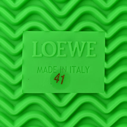 Loewe Suede Nylon Womens Flow Runner Sneakers 41 Black Neon Green 7 of 14