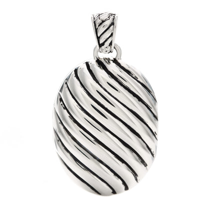 David Yurman Sterling Silver Oval Cable Locket 3 of 5