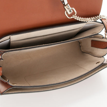 Chloe Suede Calfskin Small Faye Shoulder Bag Tobacco 5 of 7