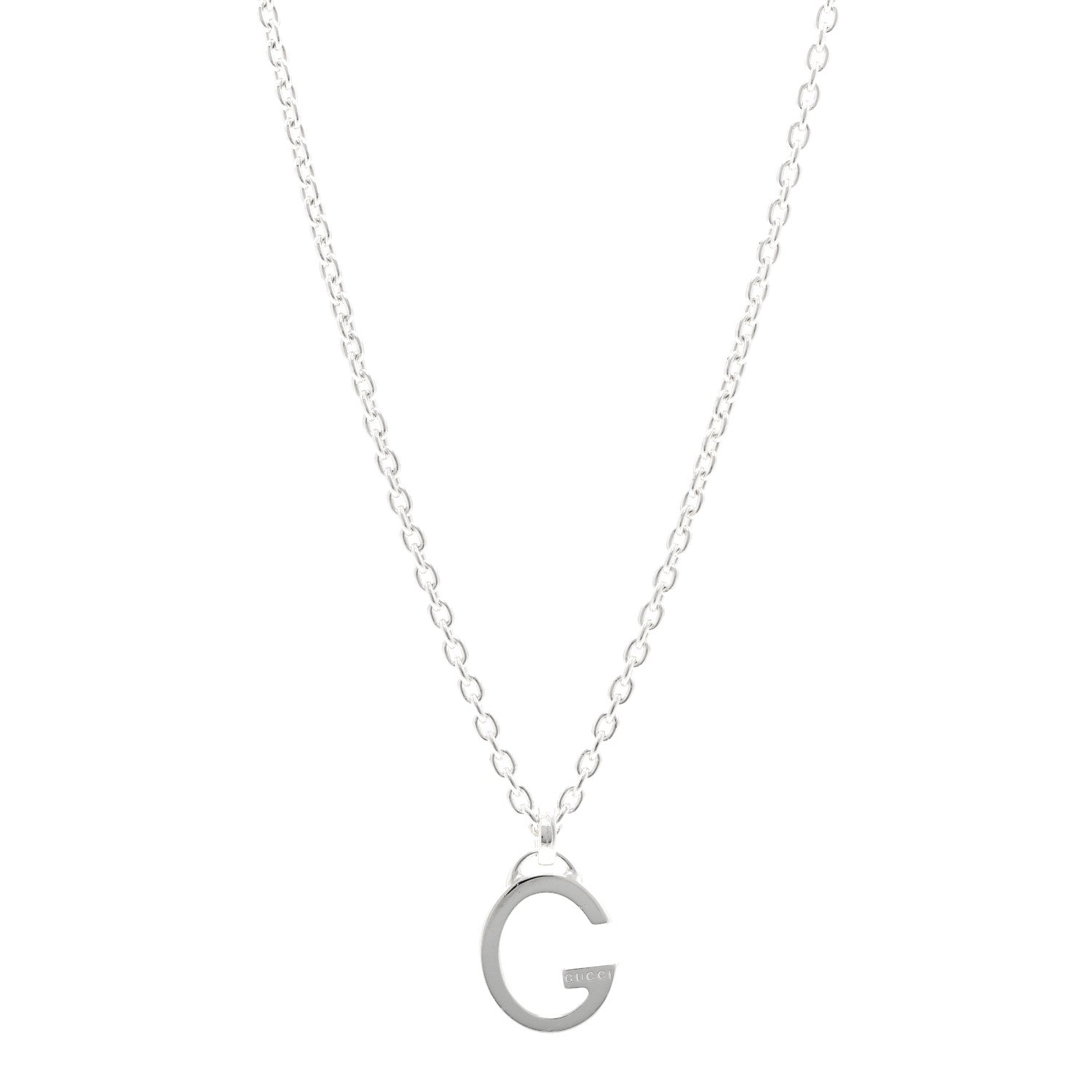 Gucci Sterling Silver G Pendant Necklace 1 of 6