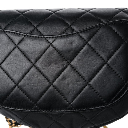 Chanel Lambskin Quilted All About Chains Waist Belt Bag Black 13 of 14