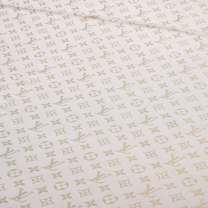 Louis Vuitton Wool Silk Lurex Monogram Shine Shawl White 3 of 6