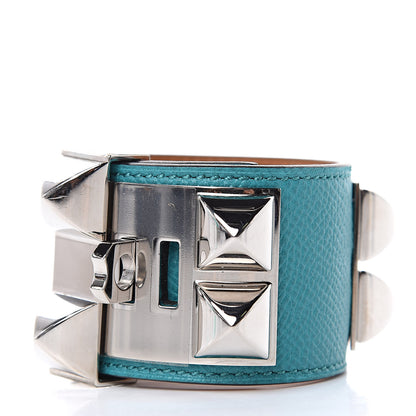 Hermes Epsom Collier de Chien CDC Bracelet S Bleu Paon 3 of 6