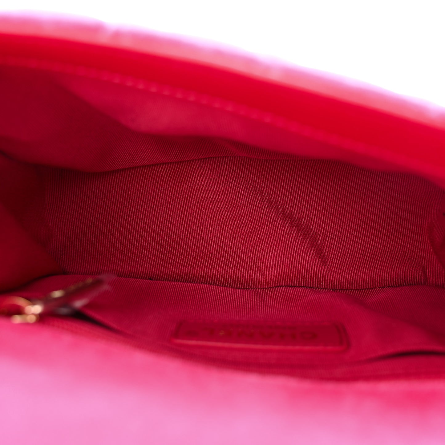 Velvet Quilted Mini Square Pearl Crush Flap Fuchsia