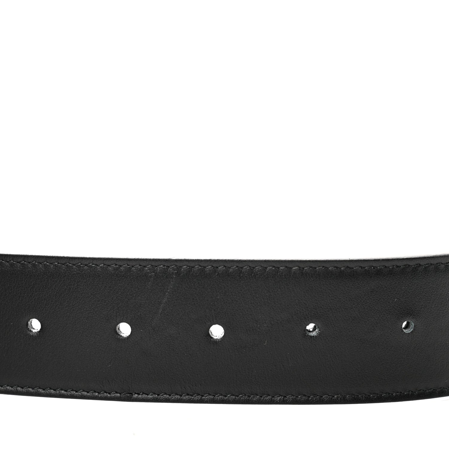 Gucci GG Supreme Monogram Matte Plutone Calfskin Double G 40mm Belt 90 36 Beige Ebony Black 4 of 5