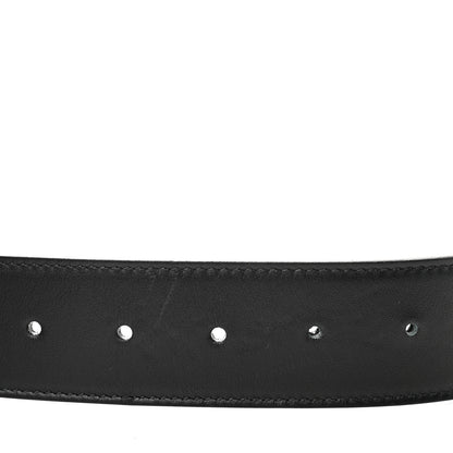 Gucci GG Supreme Monogram Matte Plutone Calfskin Double G 40mm Belt 90 36 Beige Ebony Black 4 of 5