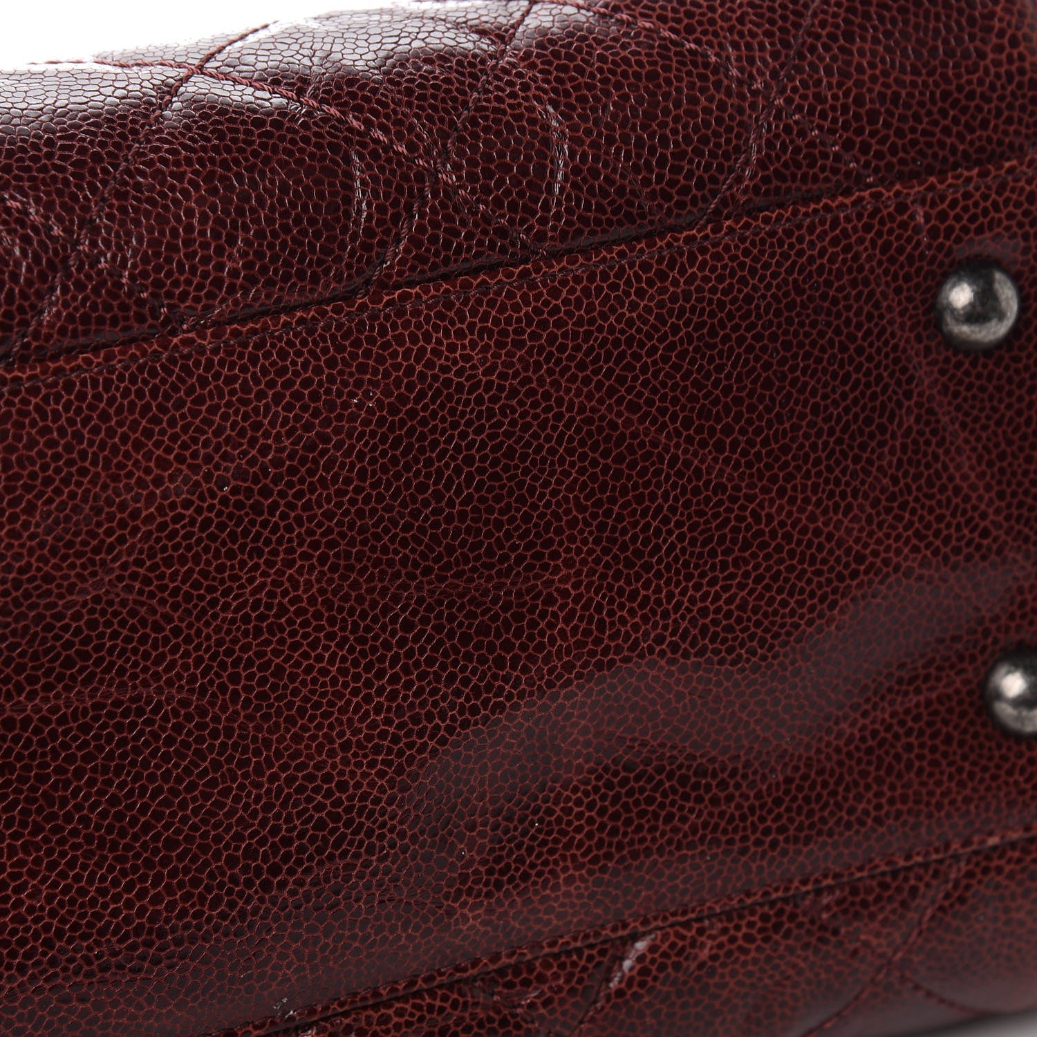 Chanel Crumpled Grained Calfskin CC Crave Tote Burgundy 8 of 15