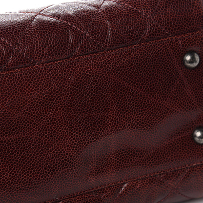 Chanel Crumpled Grained Calfskin CC Crave Tote Burgundy 8 of 15