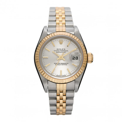 Rolex Stainless Steel 18K Yellow Gold 26mm Oyster Perpetual Datejust Watch Silver 79173 1 of 4